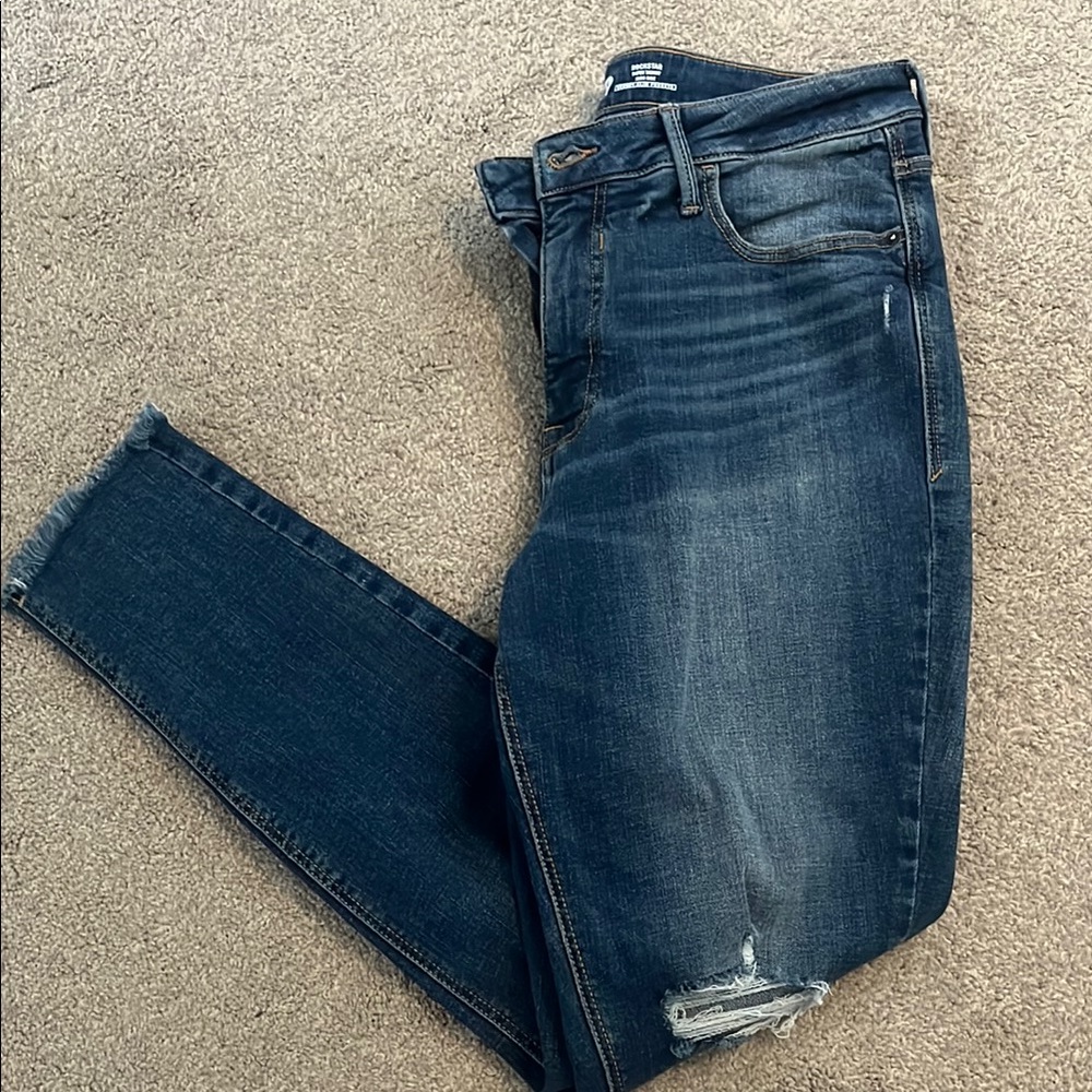 Old Navy Rockstar Super Skinny High Rise Women's Blue Jeans